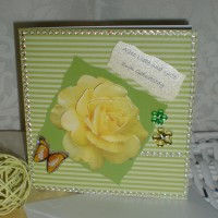 3D Billet "gelbe Rose"